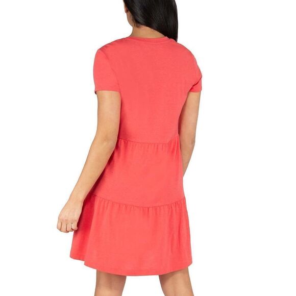 NWT Nicole Miller Ladies Womens Lightweight Soft Crewneck Tiered Dress - Picture 4 of 16